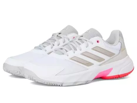 Кроссовки adidas Courtjam Control 3, цвет White/Iron Metallic/Lucid Red