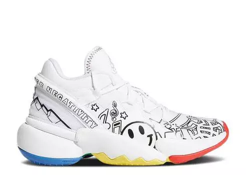 Кроссовки Adidas D.O.N. ISSUE #2 BIG KIDS 'DETERMINATION OVER NEGATIVITY', белый