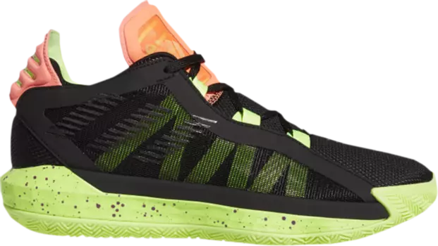 Кроссовки Adidas Dame 6 'Signal Green', черный