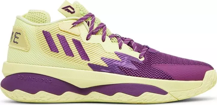 Кроссовки Adidas Dame 8, фиолетовый, светло-желтый