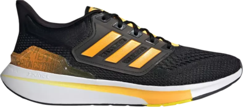 Кроссовки Adidas EQ21 Run 'Black Semi Solar Gold', черный