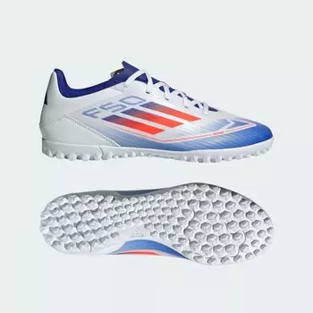 Кроссовки Adidas F50 CLUB TF / Turf (training shoes), цвет White/Solar Red/Lucid Blue