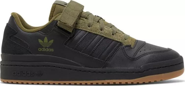 Кроссовки Adidas Forum Low 'Black Focus Olive', черный