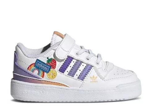 Кроссовки Adidas FORUM LOW I 'FRUITS & RAINBOW PATCHES', белый