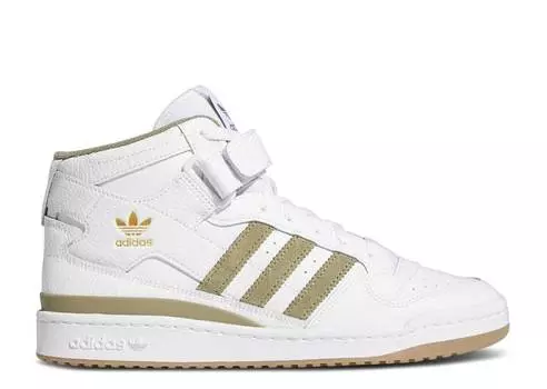 Кроссовки Adidas FORUM MID J 'WHITE ORBIT GREEN', белый