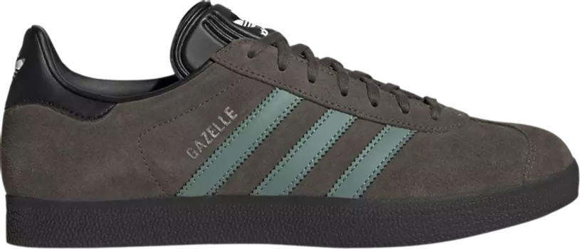 Кроссовки Adidas Gazelle 'Olive Green Black', зеленый