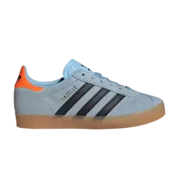 Кроссовки adidas Gazelle C Clear Sky Black Solar Orange, синий