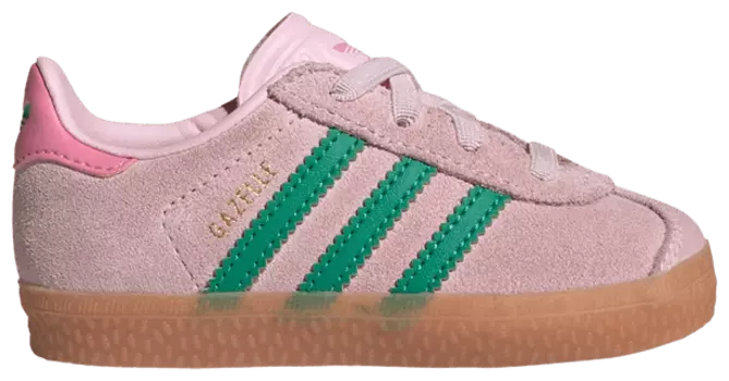Кроссовки adidas Gazelle Comfort Closure EL I 'Clear Pink Court Green', розовый