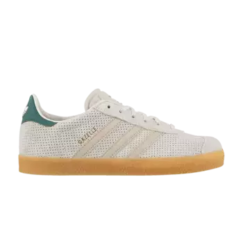 Кроссовки adidas Gazelle J Aluminium Collegiate Green, кремовый
