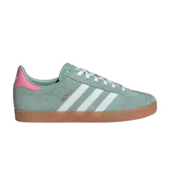 Кроссовки adidas Gazelle J Hazy Green Bliss Pink, зеленый