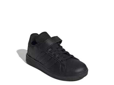 Кроссовки Adidas Grand Court 2.0 — детские, черные/черные