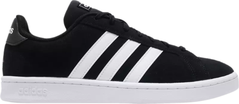 Кроссовки Adidas Grand Court 'Black White', черный