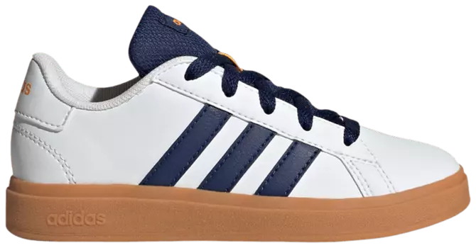 Кроссовки adidas Grand Court Lace-Up K 'White Dark Blue Gum', белый
