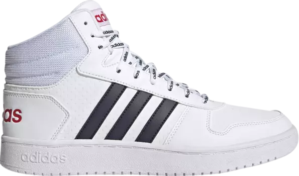 Кроссовки Adidas Hoops 2.0 Mid, белый