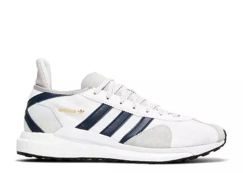 Кроссовки Adidas HUMAN MADE X TOKIO SOLAR 'WHITE NAVY', белый