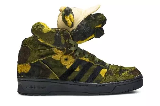 Кроссовки Adidas Jeremy Scott 'Camo Bear', зеленый