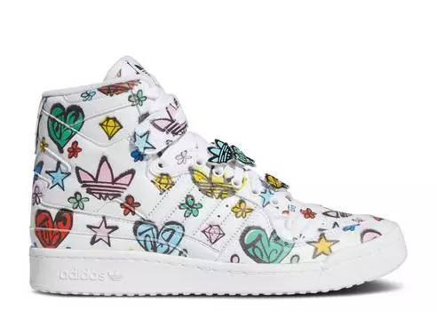Кроссовки Adidas JEREMY SCOTT X FORUM 84 HIGH 'MONOGRAM', белый