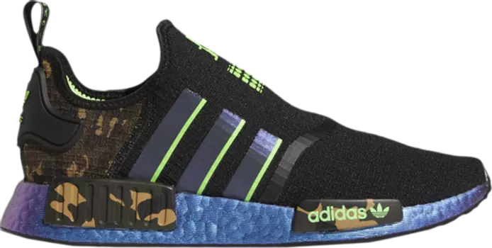 Кроссовки Adidas JuJu Smith-Schuster x NMD_R1 'Black Camo Print', черный