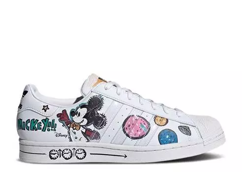 Кроссовки Adidas KASING LUNG X DISNEY X SUPERSTAR 'LABUBU MICKEY MOUSE', белый