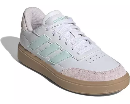 Кроссовки adidas Kids Court Block Shoes, цвет White/Halo Mint/Almost Pink