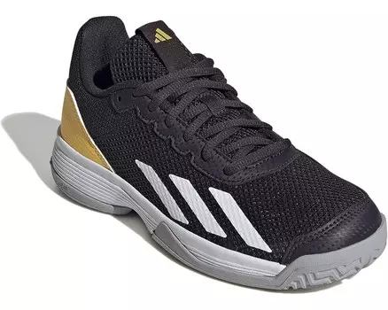 Кроссовки adidas Kids Court Flash Tennis Shoes, цвет Aurora Black/White/Spark