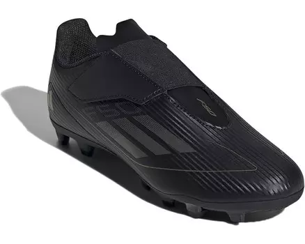 Кроссовки adidas Kids F50 Club Velcro Football Boots Flexible Ground, цвет Black/Iron Metallic/Gold Metallic