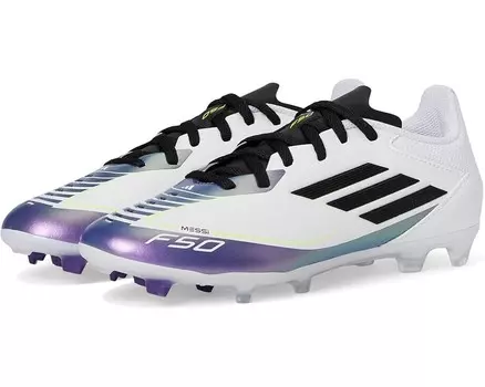 Кроссовки adidas Kids F50 League Messi Football Boots Firm Ground, цвет White/Black/Unity Purple