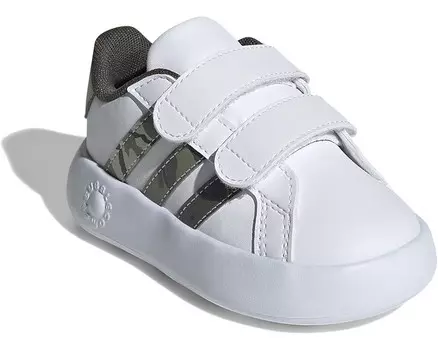 Кроссовки adidas Kids Grand Court 2.0, цвет White/Olive Strata/Putty Grey