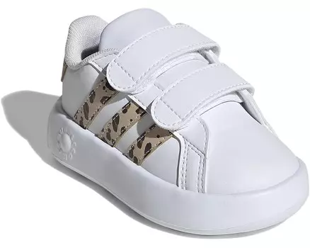 Кроссовки adidas Kids Grand Court 2.0, цвет White/Magic Beige/Matte Gold