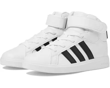 Кроссовки adidas Kids Grand Court Mid Shoes, цвет White/Black/White