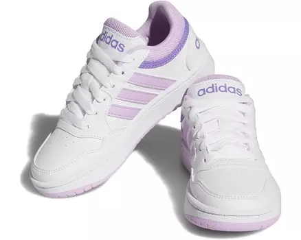 Кроссовки adidas Kids Hoops 3.0, цвет Footwear White/Bliss Lilac/Violet Fusion
