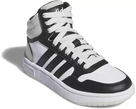 Кроссовки adidas Kids Hoops Mid Shoes, цвет White/Black/Halo Silver