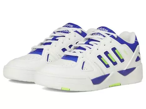 Кроссовки adidas Kids Midcity Low Top Basketball Shoes, цвет White/Lucid Blue/Lucid Lemon