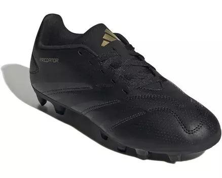 Кроссовки adidas Kids Predator Club J Football Boots Flexible Ground, цвет Black/Carbon/Gold Metallic