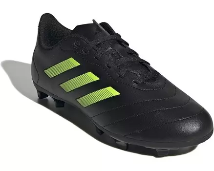 Кроссовки adidas Kids Soccer Goletto VIII Firm Ground Cleats, цвет Black/Lucid Lemon/Black