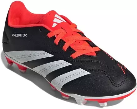 Кроссовки adidas Kids Soccer Predator 24 Club Flexible Ground, цвет Black/White/Solar Red