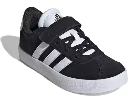 Кроссовки adidas Kids VL Court 3.0 Elastic Lace, цвет Black/White/Black