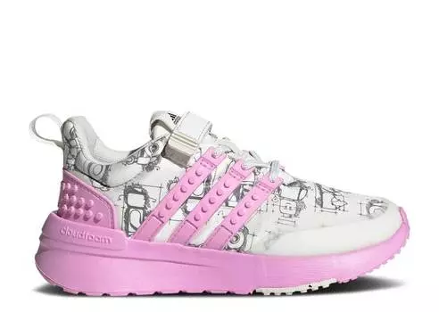 Кроссовки Adidas LEGO X RACER TR LITTLE KID 'OFF WHITE BLISS LILAC', белый