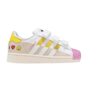 Кроссовки adidas LEGO x Superstar CF C I Love Lego - Pink, белый