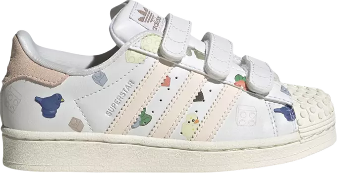 Кроссовки Adidas LEGO x Superstar CF J, белый