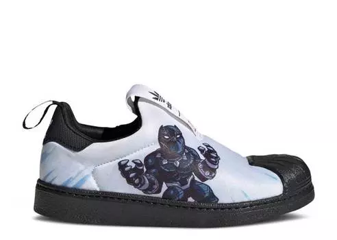 Кроссовки Adidas MARVEL X SUPERSTAR 360 J 'BLACK PANTHER', белый