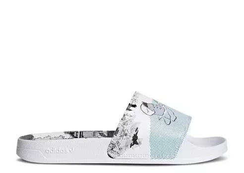 Кроссовки Adidas MONSTERS INC. X ADILETTE LITE 'MIKE & SULLEY', белый