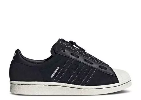 Кроссовки Adidas NEIGHBORHOOD X SUPERSTAR 80S 'CORE BLACK', черный