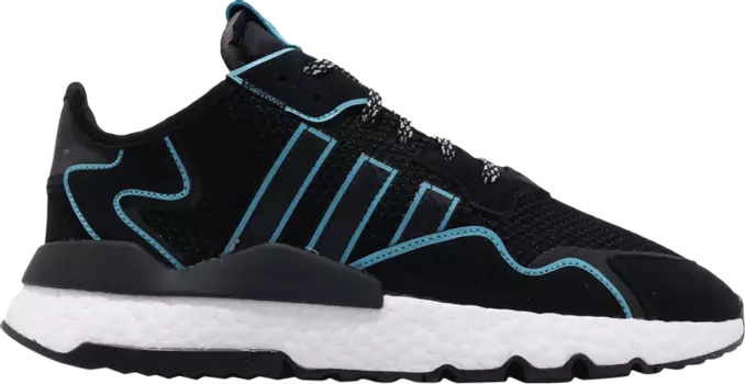 Кроссовки Adidas Nite Jogger 'Bright Cyan', черный