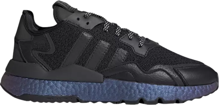 Кроссовки Adidas Nite Jogger 'Metallic Blue Boost', черный