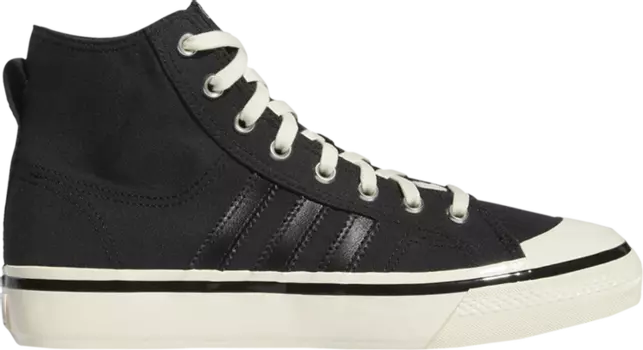 Кроссовки Adidas Nizza High RF 74 'Black Cream White', черный