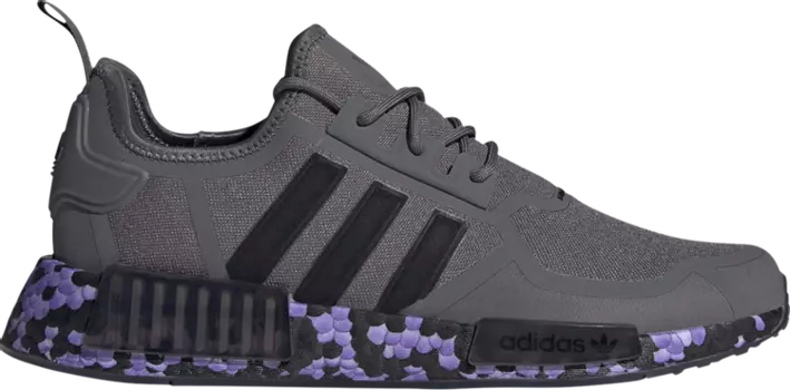Кроссовки Adidas NMD_R1 'Grey Purple Rush', серый