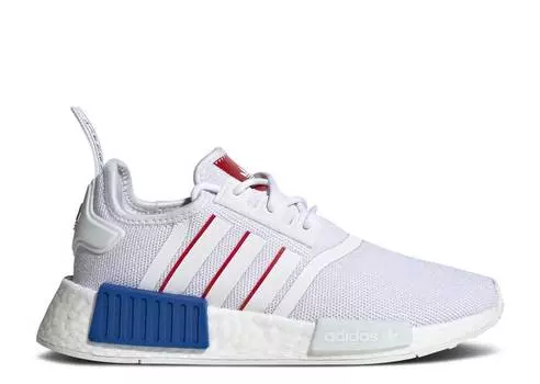 Кроссовки Adidas NMD_R1 J 'WHITE ROYAL BLUE', белый