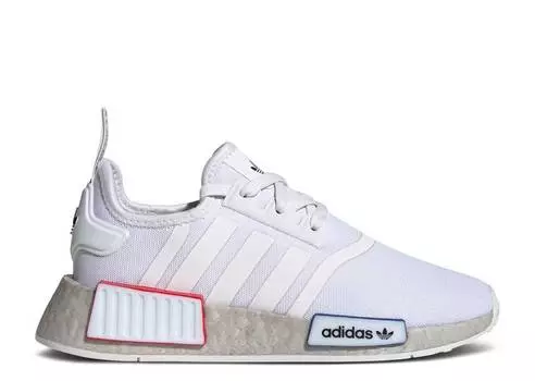 Кроссовки Adidas NMD_R1 REFINED BIG KID 'WHITE GREY', белый