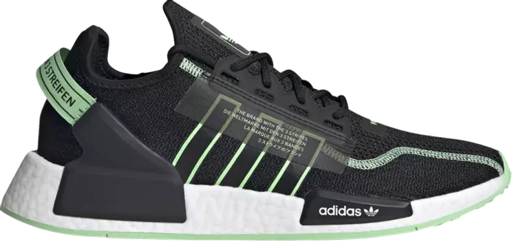 Кроссовки Adidas NMD_R1 V2 'Black Glory Mint', черный